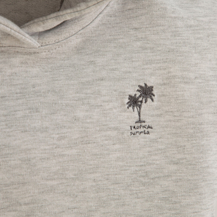 Tropic Hoodie Tshirt Grey Melange