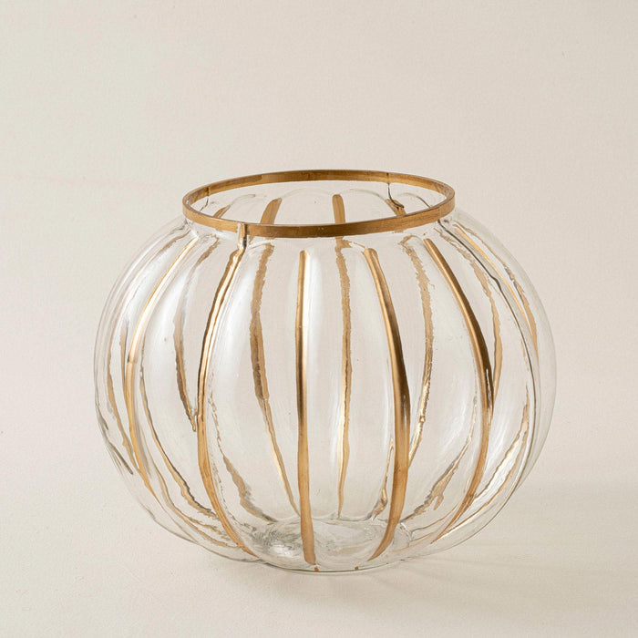 Keyo Candle Holder M TRANSPARENT/GOLD