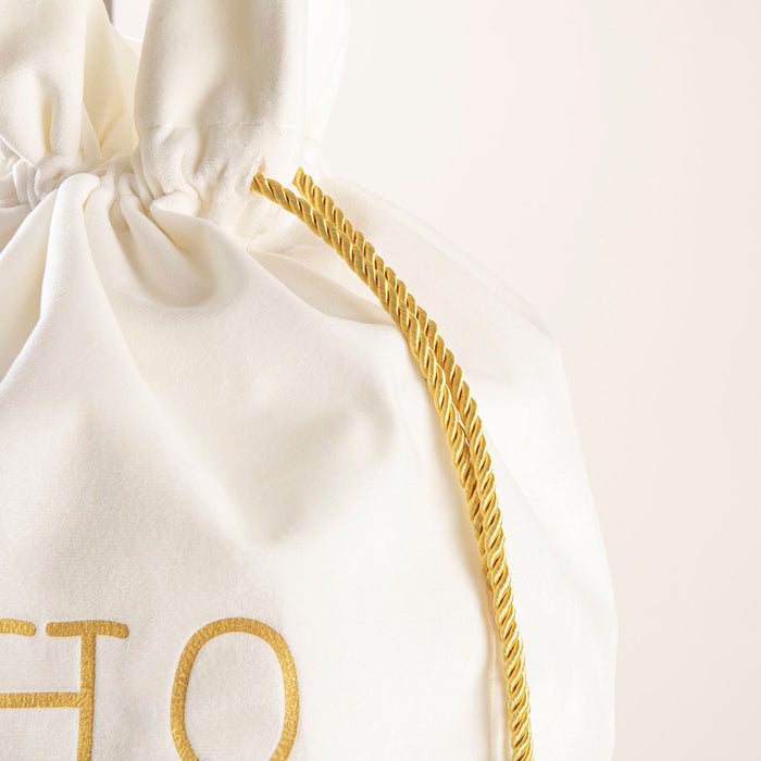 Mari New Year  Decorative Bag L WHITE/GOLD