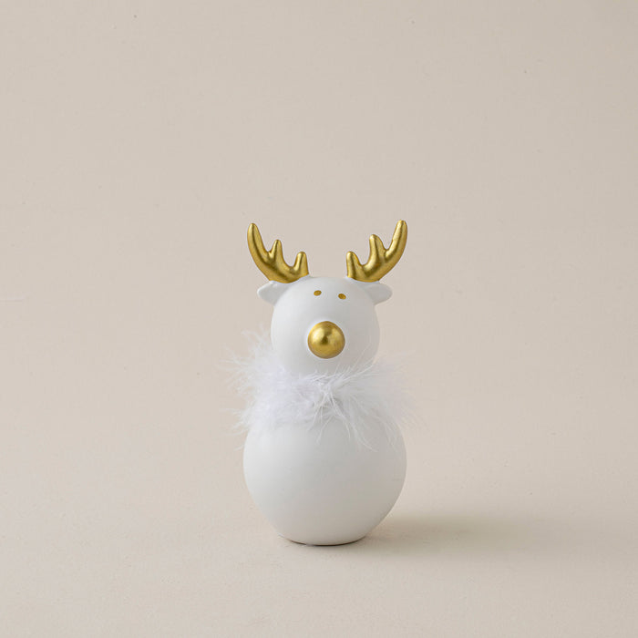Mosy Deer Decorative Object S WHITE/GOLD