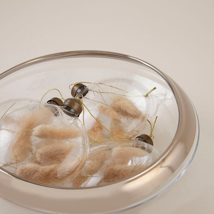 Gesa Xmas Ball Set of 4 TRANSPARENT/GOLD