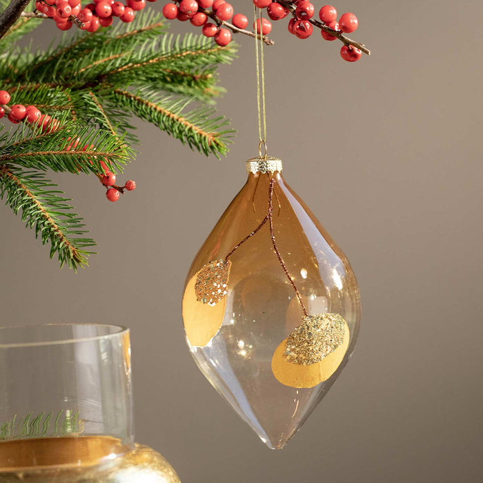 Leko Xmas Ball Set of 4 TRANSPARENT/GOLD