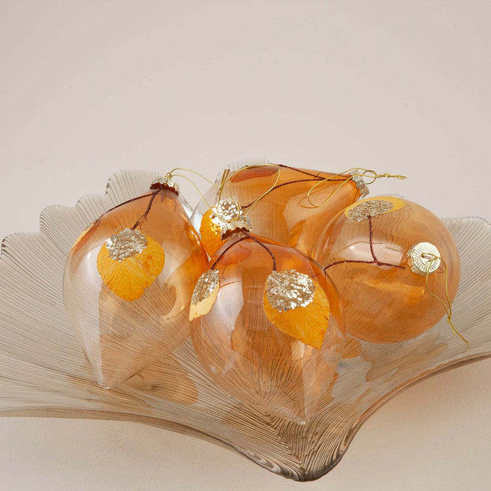 Leko Xmas Ball Set of 4 TRANSPARENT/GOLD