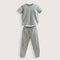 Pyjama Short Sleeve Printed Top&Bottom Set Grey