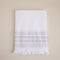 Derin Bath Towel 100x150 cm White/Light Blue