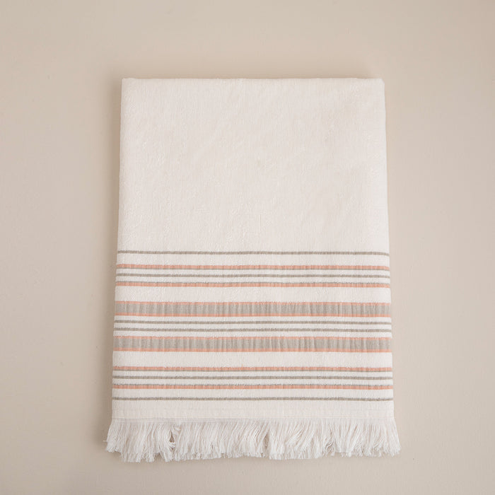 Derin Bath Towel 100x150 cm Ecru/Mango