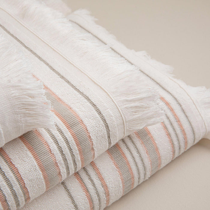 Derin Bath Towel 100x150 cm Ecru/Mango