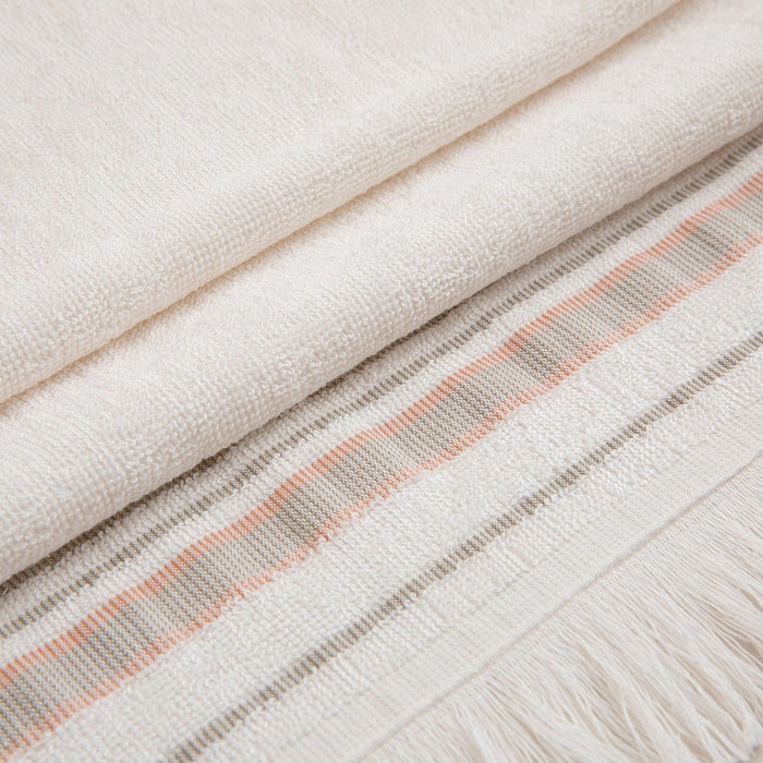 Derin Bath Towel 100x150 cm Ecru/Mango