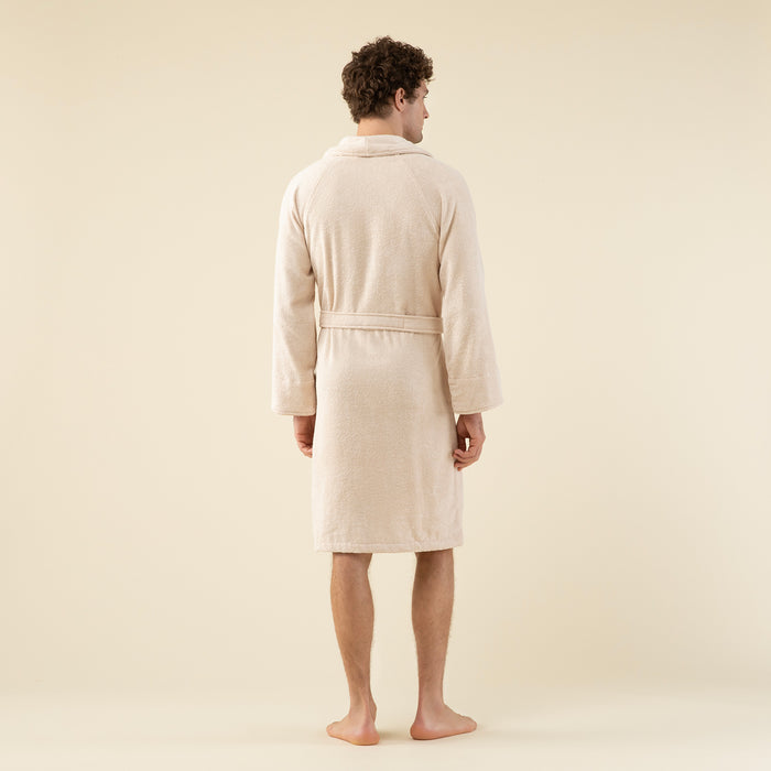 Solid Unisex Bathrobe Beige