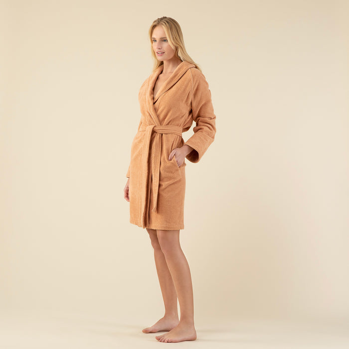 Solid Unisex Bathrobe Mango