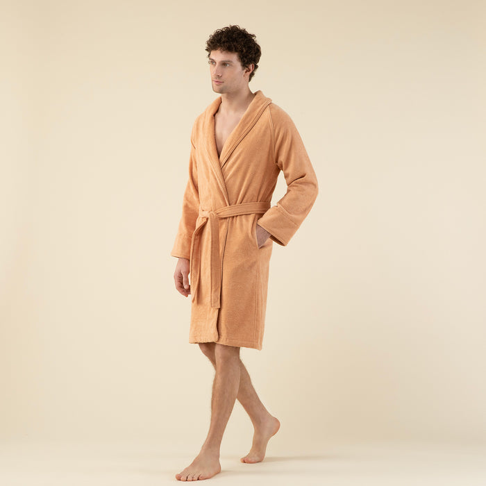 Solid Unisex Bathrobe Mango