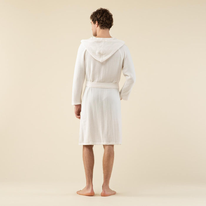 Armin Unisex Bathrobe Ecru