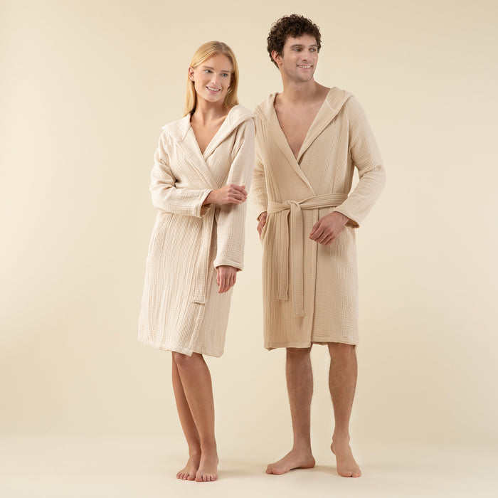 Armin Unisex Bathrobe Beige