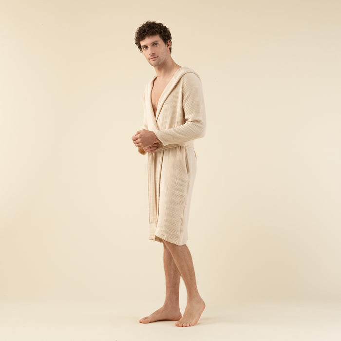 Armin Unisex Bathrobe Beige