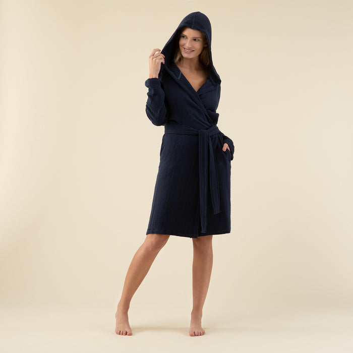 Armin Unisex Bathrobe MARINE BLUE