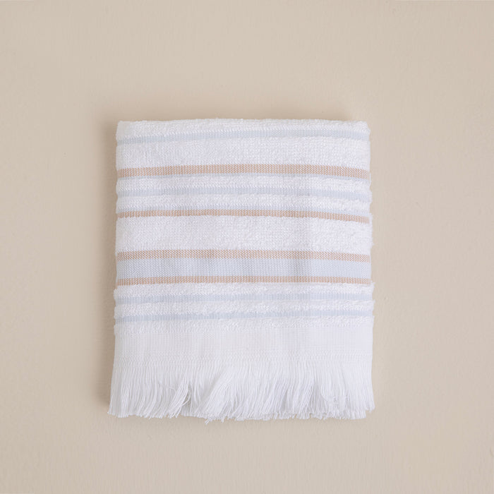 Derin Hand Towel 30x50 cm White/Light Blue