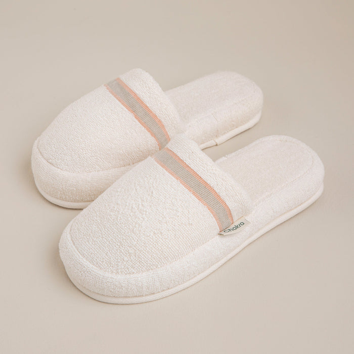 Derin Unisex Slipper Ecru/Mango