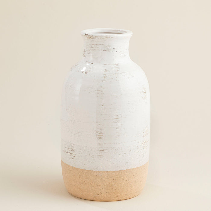 Yoppo Vase L White-Natural