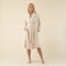 Palm Tree Woman Bathrobe Beige