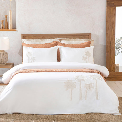 Palmin Duvet Cover King Size 230x220 cm Ecru