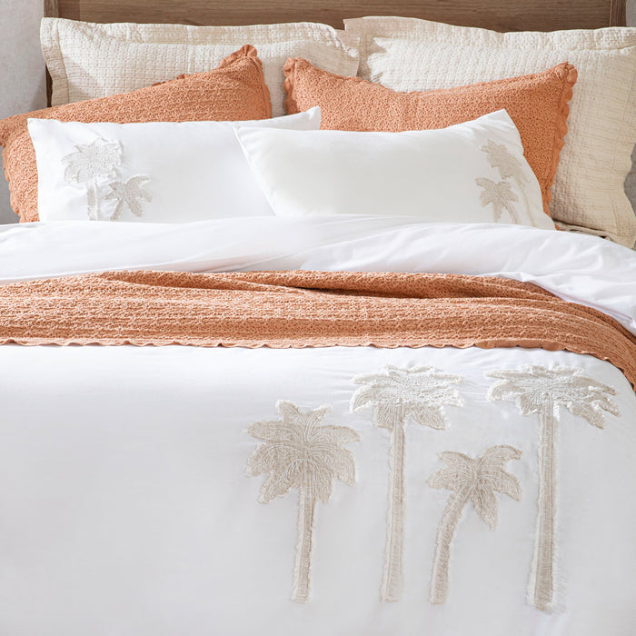Palmin Duvet Cover King Size 230x220 cm Ecru