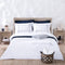Linde Duvet Cover Set Double Size 200x220 cm White