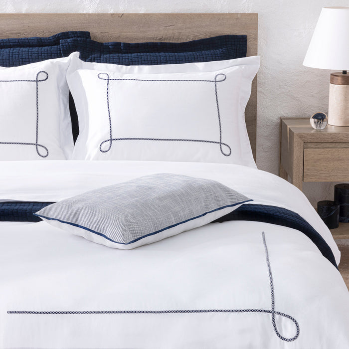 Linde Duvet Cover Set Double Size 200x220 cm White