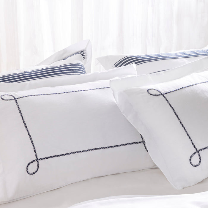 Linde Duvet Cover Set Double Size 200x220 cm White