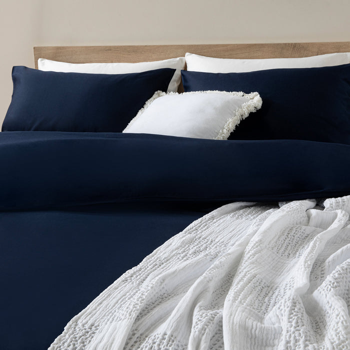 Alana Duvet Cover Set King Size 230x220 cm MARINE BLUE