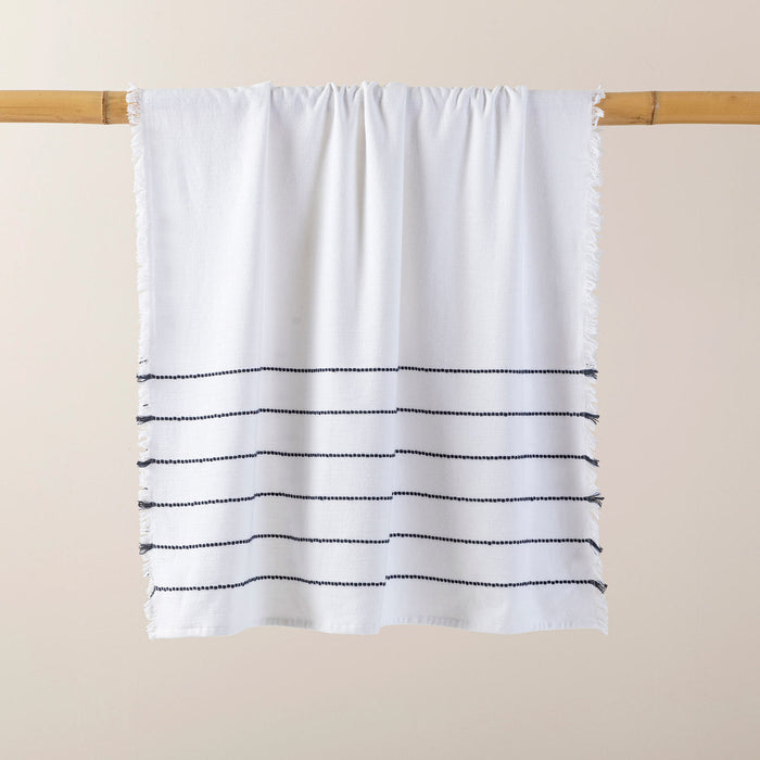 Vlad Beach Towel 90x170 Cm WHITE/MARINE BLUE