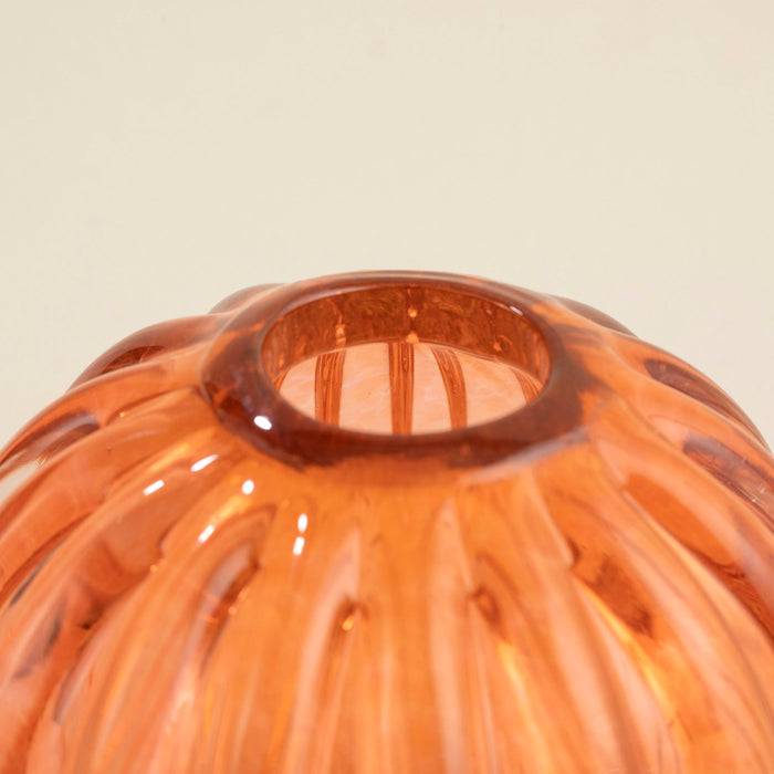 Bubble Glass Vase Orange Orange