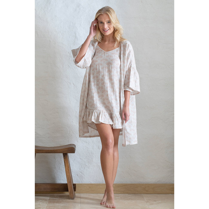 Nawal Nightgown ECRU/ORANGE