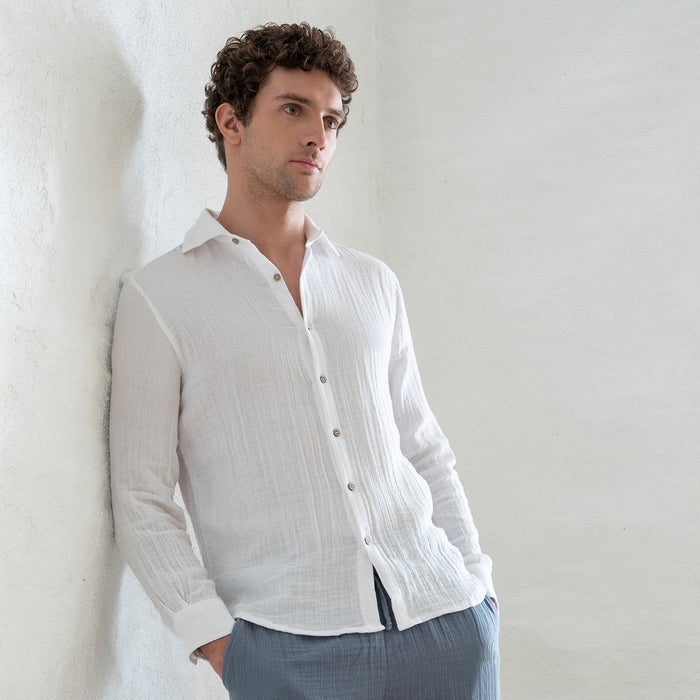 Yusi Man Shirt White