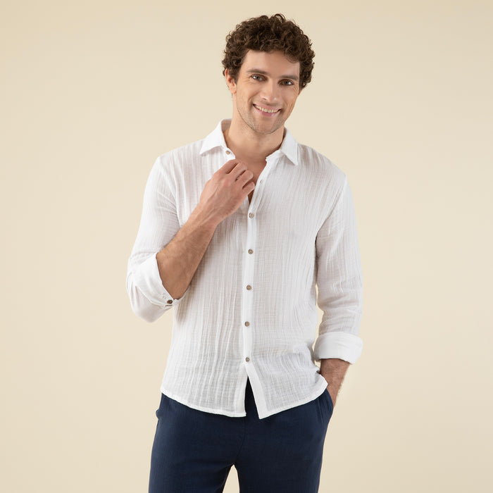 Yusi Man Shirt White