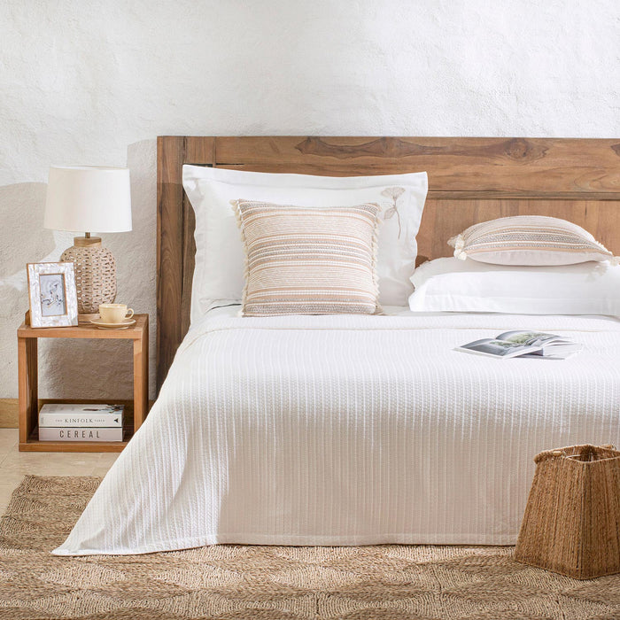 Palmita Pique Double Size 200x220 cm White