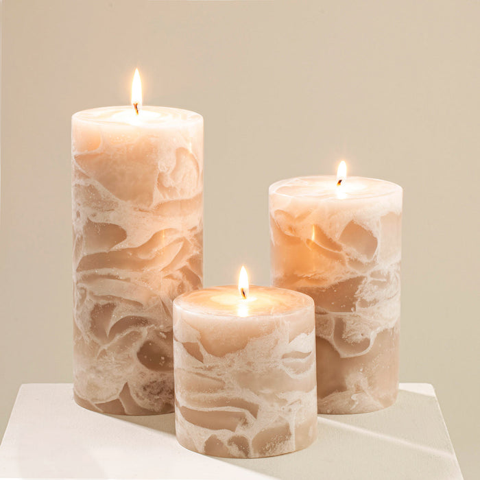 Marblo Pillar Candle 10 x 15 cm BONE