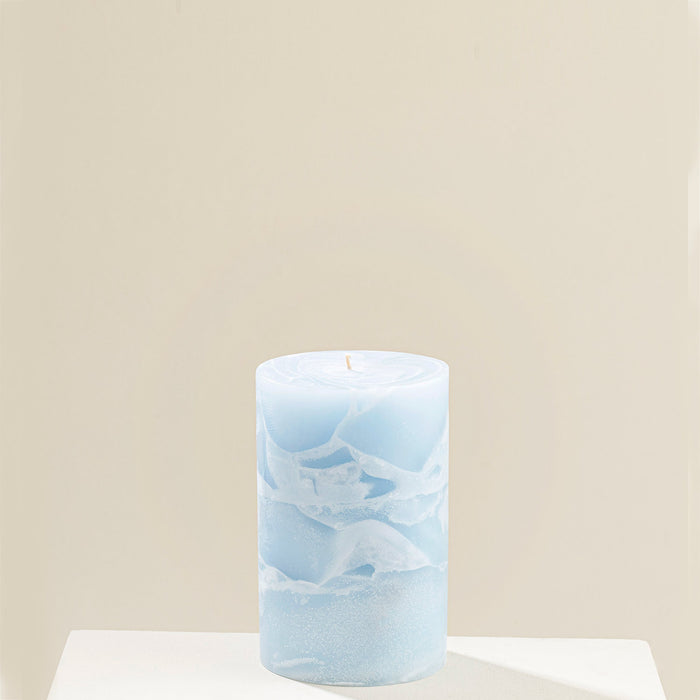 Marblo Pillar Candle 10 x 15 cm Blue