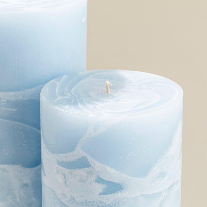 Marblo Pillar Candle 10 x 15 cm Blue