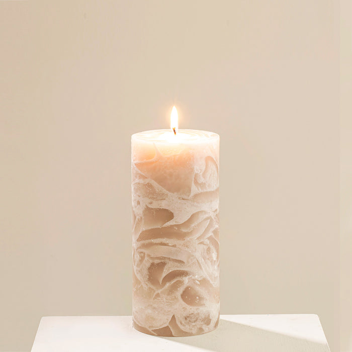 Marblo Pillar Candle 10 x 20 cm BONE