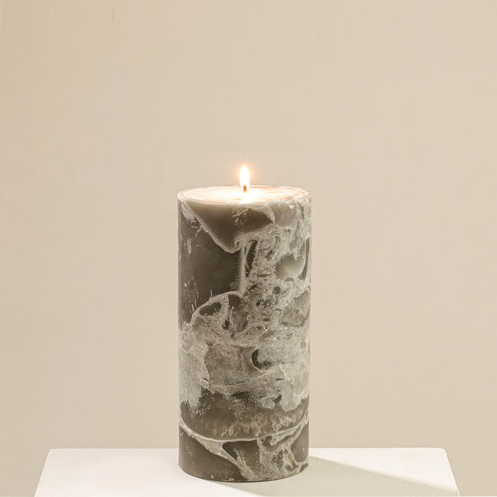 Marblo Pillar Candle 10 x 20 cm Dark Green