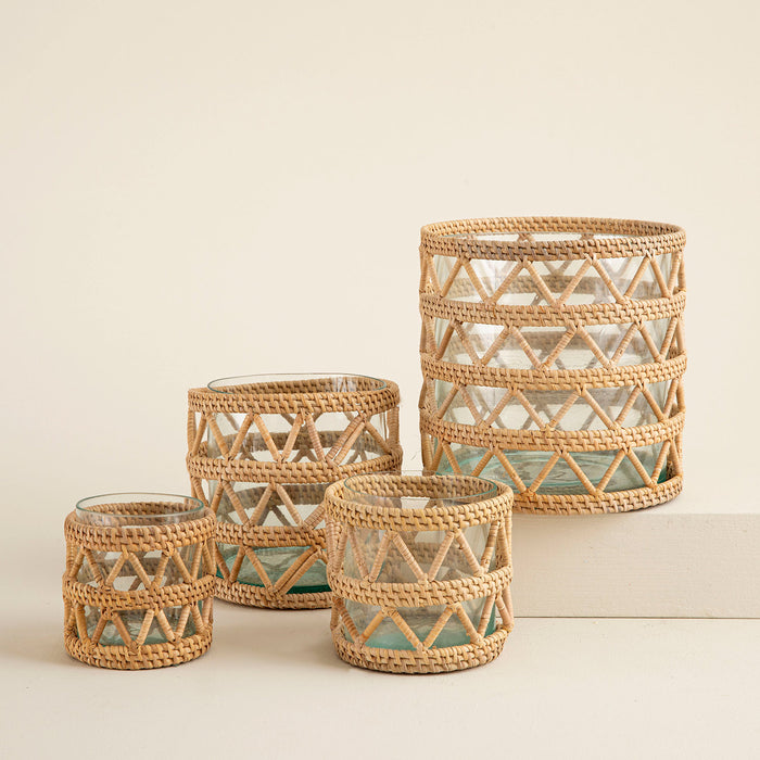 Samoa Rattan Lantern Natural