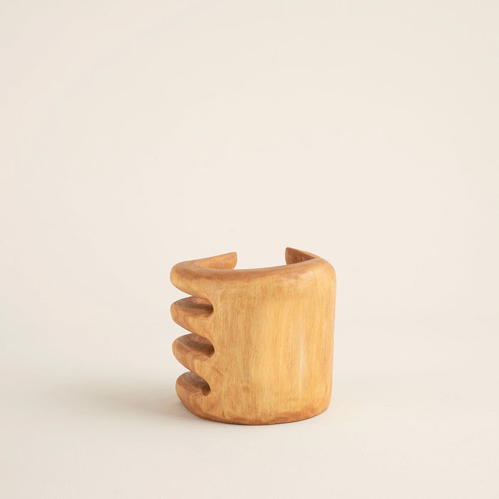 Wooden Hand Wine Holder Natural