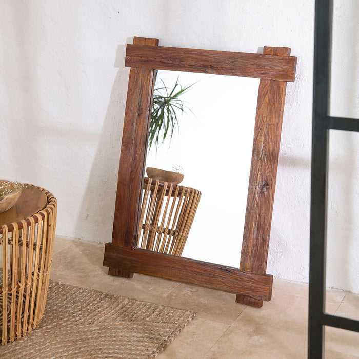 Daniel Antique Mirror 100x70 Cm Natural