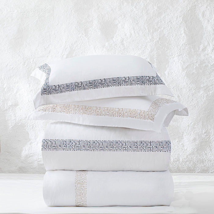 Shine Duvet Cover Set Double Size 200x220 cm Beyaz-Beige