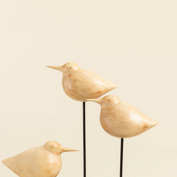 Lanca 3 Birds Decorative Object Natural Natural