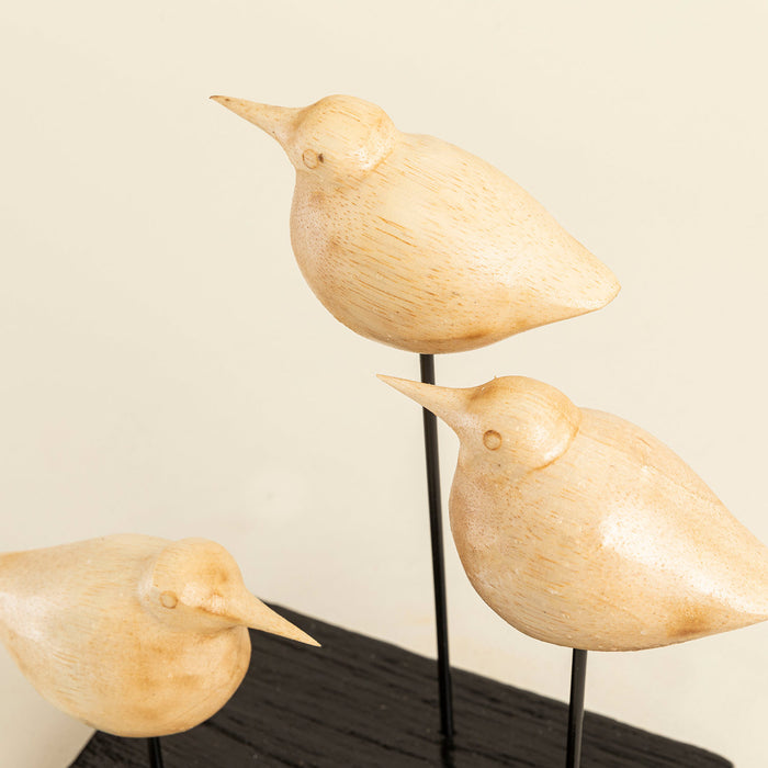 Lanca 3 Birds Decorative Object Natural Natural