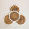 Island 4 Pcs Round Placemat White-Natural