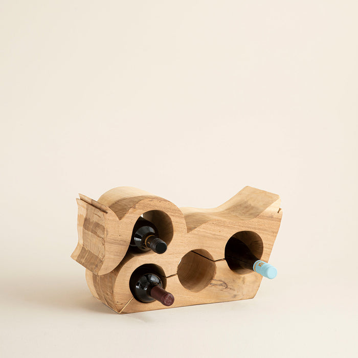 Duck Wine Rack Natural