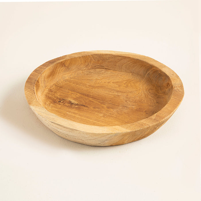 Rojo Teak Decorative Bowl 30 Cm Natural