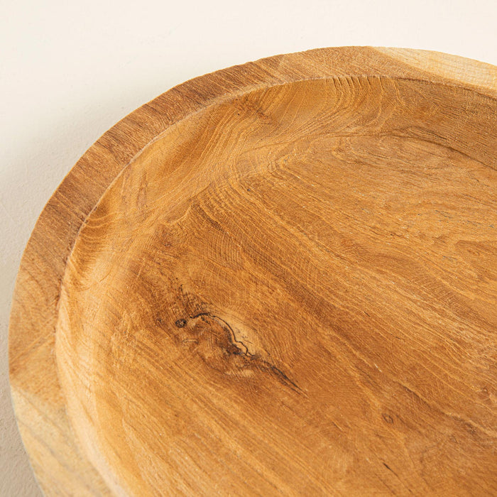 Rojo Teak Decorative Bowl 30 Cm Natural